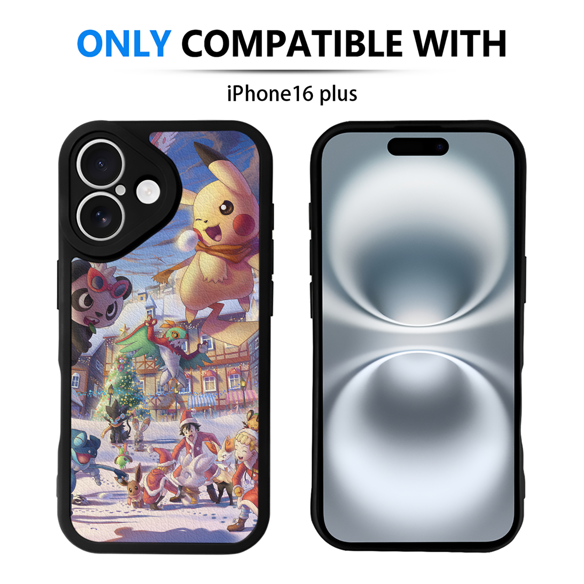 （画像用） ポケットモンスター Pokémon 【iPhone 16シリーズ対応】シリコンスマホケース（レザー調） 材質：シリコン